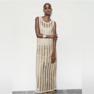 Zara Crochet Knit Swim Cover Up